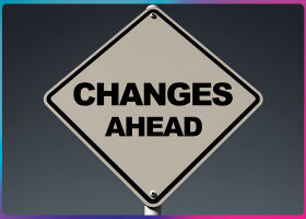 image of road sign with the word changes ahead