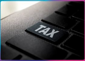 image of the word tax on a computer keyboard